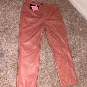 PrettyLittleThing Pink Leather Pants